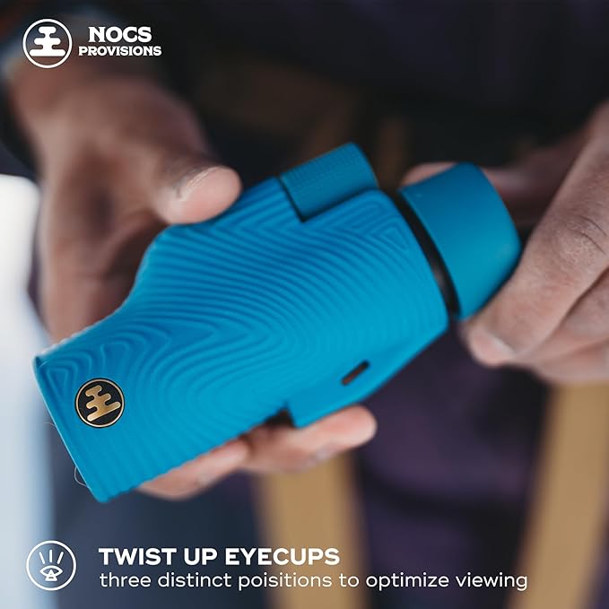 Nocs Provisions Field Tube 8x32 Waterproof Monocular, 8X Magnification Telescope, Bak4 Prism, Wide Field of View for Bird Watching, Backpacking & Wildlife Viewing - Corsican Blue