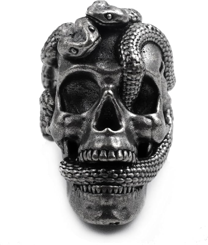 Skull Paracord Bead, Copper, 0.75x0.56x0.78 inches, for Crafting Lanyard Keychains