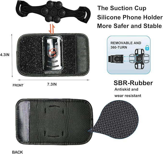FORZEN Backpack Strap Clip Mount for iPhone,Backpack Shoulder Strap Phone Mount,Backpack Strap Phone Holder Outdoor Live Free Your Hand Black