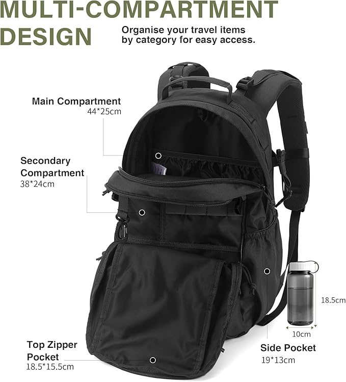Mardingtop Small Military Tactical Backpack for Men 20L Molle Rucksack EDC Daypack for Hiking,Travel,Camping, Hunting