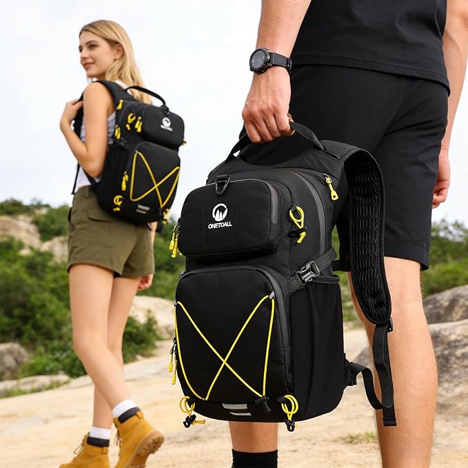 Hydration Backpack 22L, Hiking Backpack with 2L Leakproof Bladder, Sewn-in Rain Cover, Insulated Compartment for Men & Women Running, Cycling, Camping
