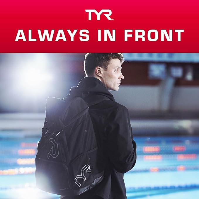 Alliance Backpack TYR Wet/Dry Athletic Gym and Pool Bag for Men and Women - Separate Wet/Dry Compartments, 45L Capacity, Ergonomic, Water-Resistant - Available in Team Colors