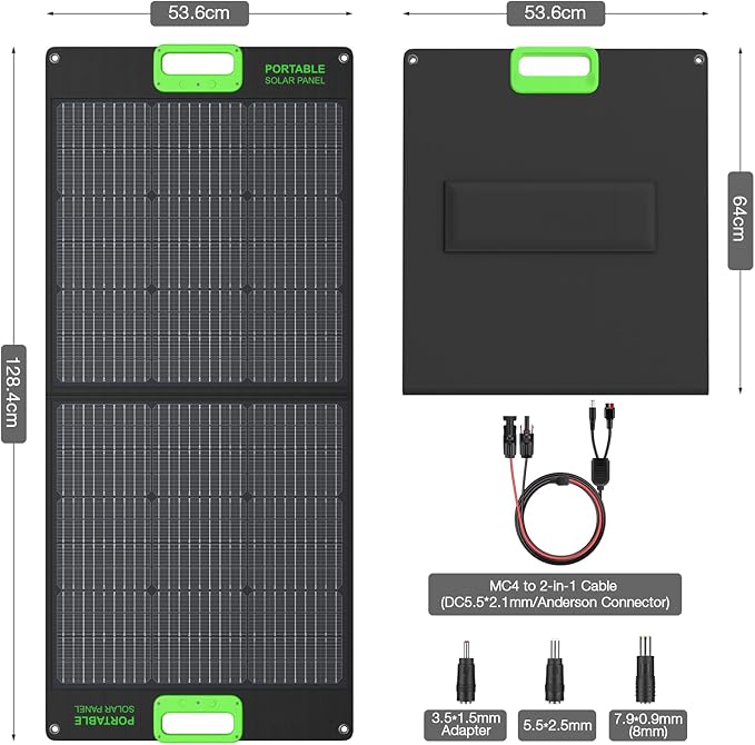 2400W Solar Generator with 2x100W Portable Solar Panels (ship separately), 1843Wh LiFePO4 Battery, Fast Charging, Portable Power Station for Home Backup Power, Camping,RVs
