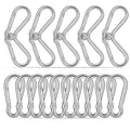 20PCS M8 Heavy Duty Carabiner Clip, 3Inch Snap Hook Quick Link Small Carabiner Clips,Spring Link Buckle for Fishing Camping Hammock Dog Leashes-550LBS Holding Capacity (Silver)