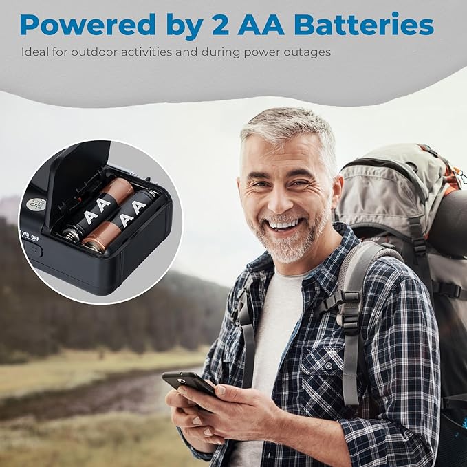 PRUNUS NOAA Weather Radio AM FM, Battery Powered Radio by AA, Transistor Radios, Earphone Jack, Portable Radio AM FM WB for Emergency, Hurricane, Floods, Snowstorms