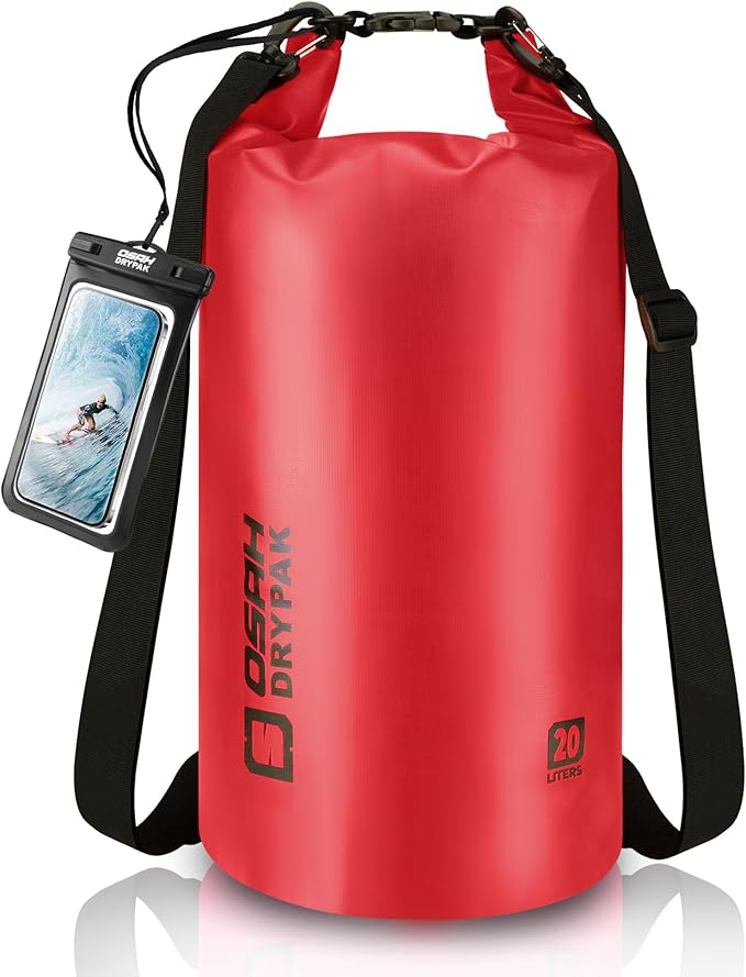 Waterproof Dry Bag, 5L/10L/20L/30L/40L Roll Top Lightweight Storage Backpack with Phone Case for Women & Men, Floating Waterproof Sack for Travel, Swimming, Kayaking, Paddle Board, Camping & Beach