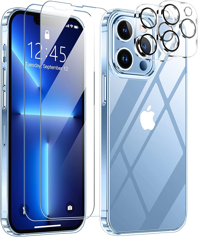 SPIDERCASE Only Designed for iPhone 13 Pro Max Case, Slim Thin Phone Case Only for iPhone 13 Pro Max 6.7", Clear