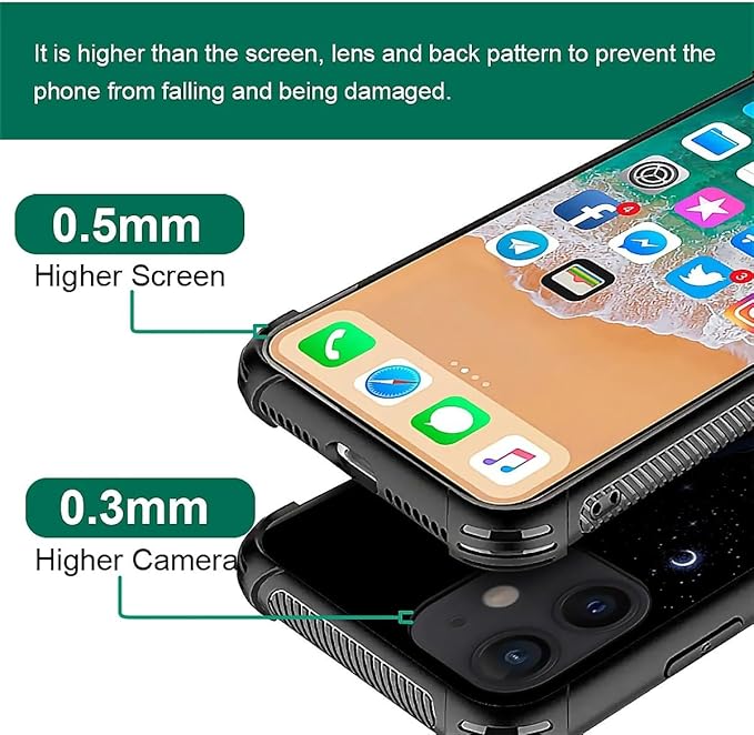 for iPhone 11 Case, Galaxy Fox Wolf Pattern Graphic Design Girl Boy Soft Silicone Hard Acrylic Shock Protection for iPhone 11
