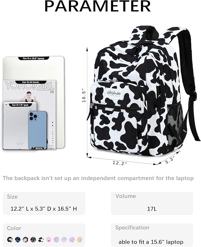 abshoo Classical Basic Travel Backpack For School Water Resistant Bookbag | For School, For School