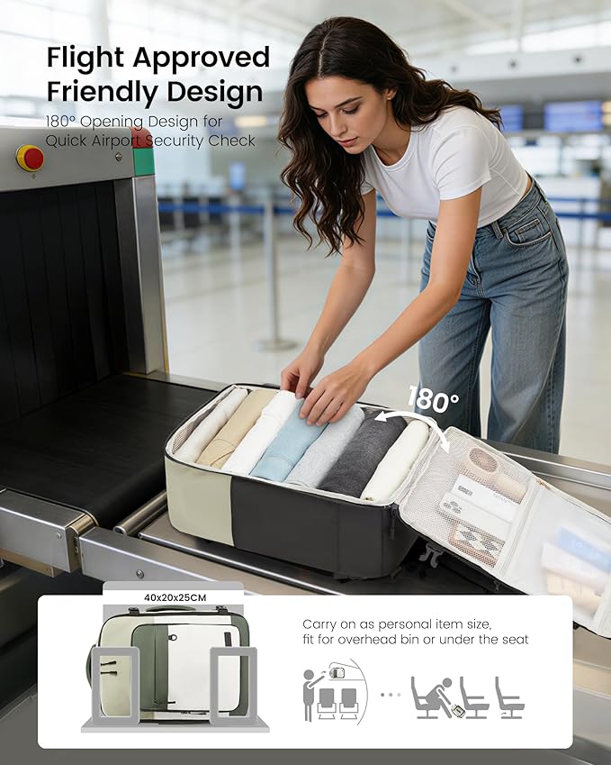 LOVEVOOK Travel Backpack for Women & Men, 50L Large Airline Approved Carry on Backpack for Travel, TSA Personal Item Travel Bag with 3 Packing Cubes, Waterproof Travel Essentials Bag fits 17" Laptop