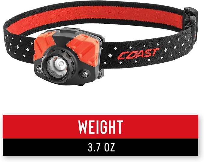 Coast - 20617 FL75R Rechargeable 530 Lumen Dual Color Focusing LED Headlamp, Blue Blue