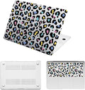 Case Cover for New MacBook Air 15 inch M4 M3 M2 2025 2024 2023 Release (Model A3114 A3241) with Retina Dispaly&Touch ID,Thin Hard Laptop Case & Keyboard Cover,Cheetah Print
