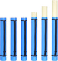 Ireer 6 Pcs Expandable Poster Tube with Strap for Documents Artwork Container Poster Transport Map Holder Tube Blueprint Storage Carrying Case for Architect Teacher Student 24.5'' to 40'' (Blue)