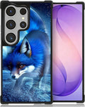 for Samsung Galaxy S26 Ultra Case,Graphic Design for Girl Boy Soft Silicone Hard Acrylic Shock Protection Designed for Samsung Galaxy S26 Ultra Snowy Mountain Fox Lake Pattern
