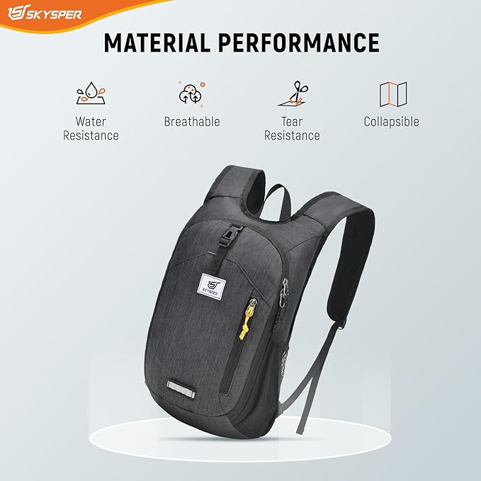 SKYSPER 10L Hiking Backpack Small Foldable Daypack Packable Lightweight Hiking Daypack Travel Day Pack for Women Men