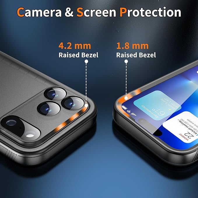 Cozycase TOP Waterproof Case for iPhone 17 Pro Max - Military Heavy Duty 360 Shockproof Full Body with Screen Camera Protector Double IP68 Water Dust Drop Proof Hard Rugged 17PM Front Back Slim Cover