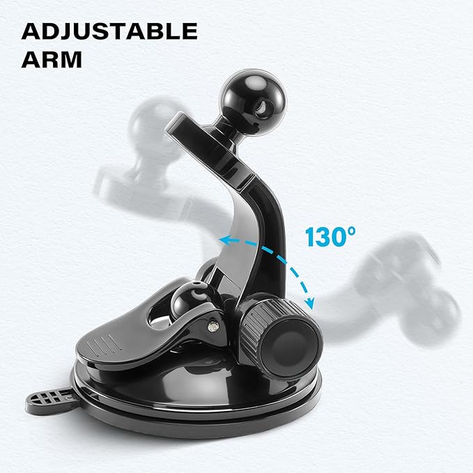 1Zero 2 PCS Adjustable GPS Car Mount for Garmin Nuvi Dezl Drive Drivesmart Zumo Driveassist DriveLuxe StreetPilot RV, Replacement Suction Cup GPS Dash Ball Mount Dashboard Windshield Car Holder