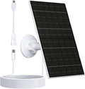 Zivif 7W Solar Panel for Security Camera, 5V USB C Solar Panel Charger Compatible with Rechargeable Battery Powered Cam, IP65 Waterproof, 7.2ft Cable, 360° Adjustable Bracket