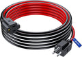 Maximm 25 Ft Black, White and Red Extension Cord, Heavy Duty 3-Prong Outdoor Power Cable, ETL Listed for Contractors