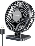Gaiatop USB Desk Fan, Small But Powerful, Personal Portable Quiet 3 Speeds, Adjustable Mini Table Desktop fan for Cooling Home Office Car Summer Travel Gifts Black