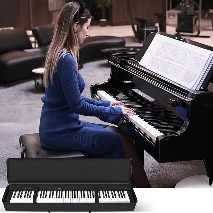 [Bag Only] Piano keyboard Case Compatible with Yamaha P71/P45P/143B 88 Key Weighted Slim Digital Pianos, Travel Carrying Holder for Electric Mechanical Keyboard Stand Performing Outdoors Home Practice