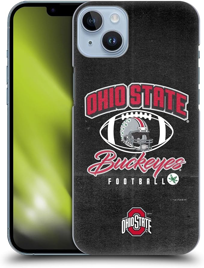 Head Case Designs Officially Licensed Ohio State University Vintage Football Graphics Hard Back Case Compatible with Apple iPhone 14 Plus