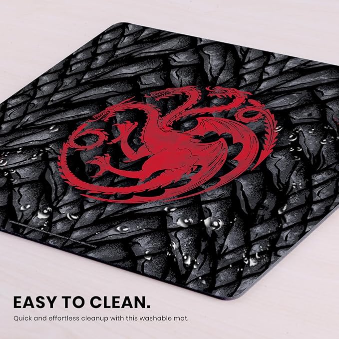 Head Case Designs Officially Licensed HBO Game of Thrones House Targaryen Graphic Art 9.84 x 11.81 x 0.12 inches (250 x 300 mm) - S Gaming Office Desk PC Keyboard Mouse Mat Pad