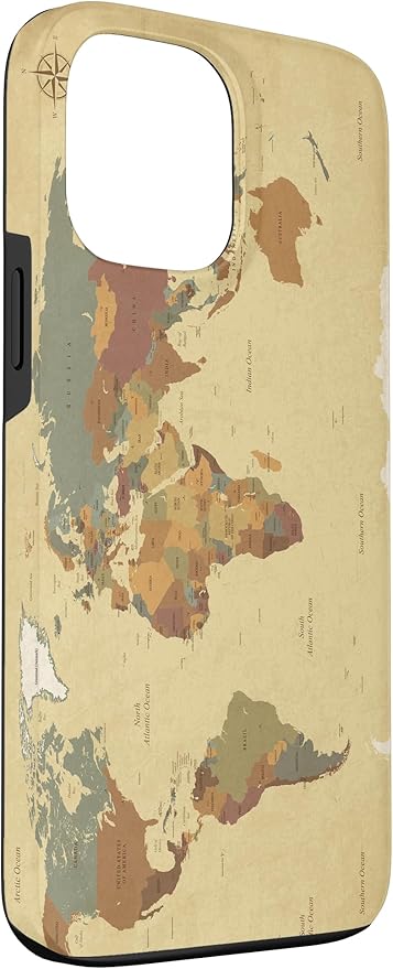Globe Map Smartphone Cell Cover Gift World Map Pattern Phone Case for iPhone 13 Pro Max