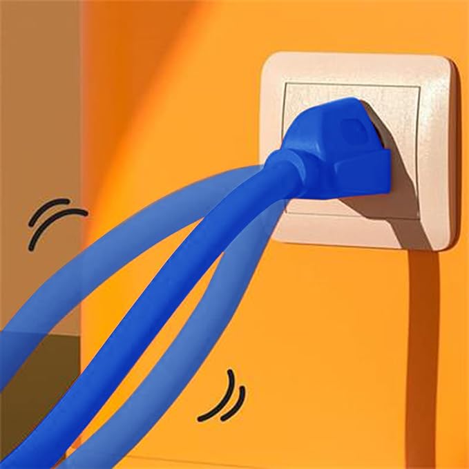Outdoor Extension Cord Waterproof 100 FT, Blue 14/3 SJTW Heavy Duty, Flexible 100% Copper 3 Prong Extension Cord for Lawn, Garage,UL Listed