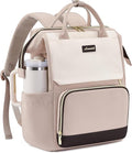 LOVEVOOK Laptop Backpack for Women with Giant Tumbler Holder Pocket, 17.3 inch Travel Work Bag Purse for Nurse Teacher, Waterproof Casual Daypack Bookbag for College Business