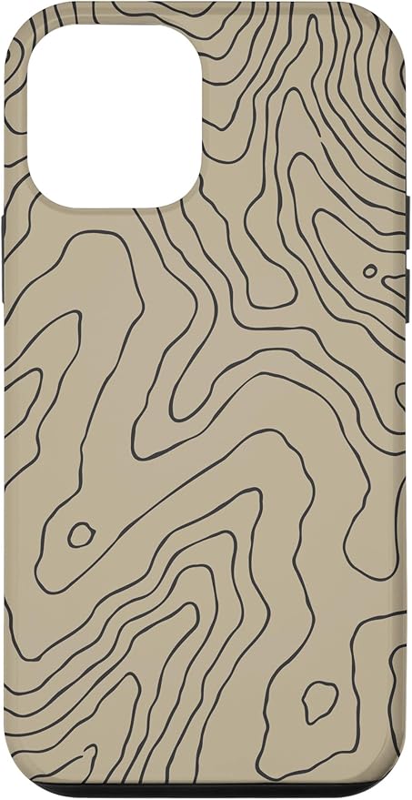 Coyote Country Guide Lines Topographical Contour Map Case for iPhone 12 mini