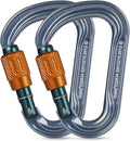 SOB Heavy Duty Steel Carabiner Clips -Auto Locking Climbing Carabiner, Industrial Strength Climbing Hooks for Keychains, Outdoor Gear, Backpacks, Hiking & Camping
