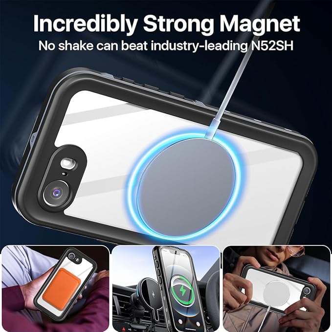 AICase for iPhone 17e/iPhone 16e Case Waterproof with MagSafe Snowproof,Dustproof and Shockproof,IP68 Certified Real 360 Full Body Protection Fully Sealed Underwater Cover for iPhone 17e/16e 6.1"_1