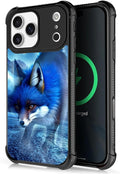 for iPhone 17 Pro Max Case,for MagSafe Graphic Design for Girl Boy Soft Silicone Hard Acrylic Shock Protection Designed for iPhone 17 Pro Max Snowy Mountain Fox Lake Pattern