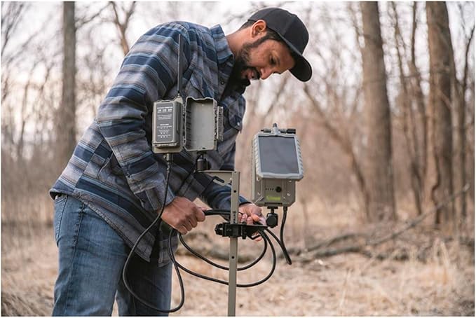 Stealth CAM Adjustable 29"-49" Expandable Height 1/4" Tripod Multi-Pivot Stable Rugged Steel Hunting Trail Camera & Solar Pak Battery Mounting Post