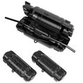 3 Pack Outdoor Extension Cord Safety Cover with Waterproof Seal IP54 Water-Resistant, Weatherproof Electrical Connection Box with 2 Latches, Plug, Socket, Holiday Decoration Light, Black