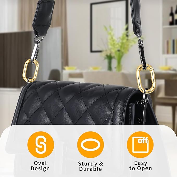 Small Carabiner,Black Carabiner,O-Ring Key Ring