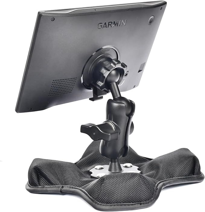 VAUBORTTI Friction GPS Mount Holder for Garmin DriveSmart 86, Adjustable Aluminum Arm, Portable Non-Slip Beanbag Base – Fits GPS with 22mm Socket