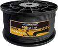 Paracord 550 lb, 7 Strand Paracord Rope 1000ft 4mm, Nylon Parachute Cord for Camping, Black