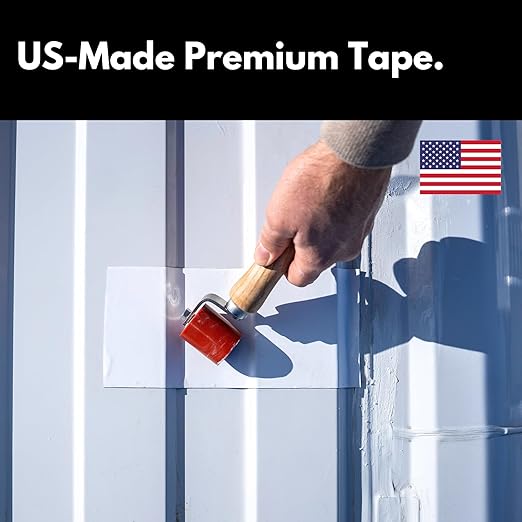 HSS RV Sealant Tape with MicroSealant - Waterproof Commercial Roofing Tape for Roof and RV Repair - UV- & Weatherproof - White - 6 inch x 25 ft.