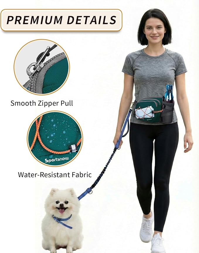 sportsnew Hydration Waist Pack with Water Bottle Holder, 2L Large Fanny Pack for Running Hiking Dog Walking, Water-Resistant Crossbody Waist Bag for Men Women, Patent Pending