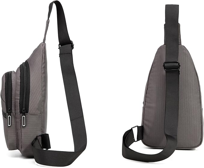 AOSTIHOT Crossbody Small Sling Backpack Sling Bag for Women, Chest Bag Daypack Crossbody for Travel Sport Running Hiking Grey