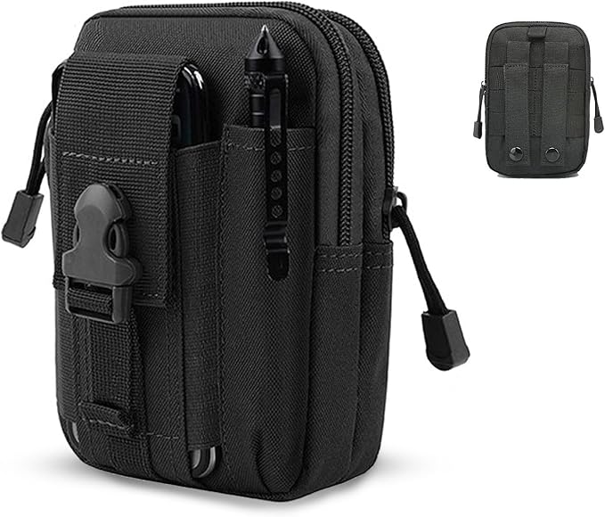 Belt Pouch, Tactical Molle Phone Pouch EDC Utility Pouches Waist Bag, Small Cell Phone Holster Gear Tool Gadget Pocket for Men