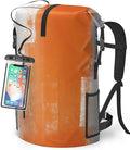 Waterproof Dry Bag Heavy Duty Marine Dry Bags for Kayaking Hiking Orange Gray Abstract Art Painting Backpack Roll-Top Closure Bag - Backpack Waterproof Phone Case 35L/55L/85L