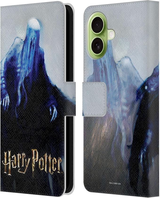 Head Case Designs Officially Licensed Harry Potter Dementor Prisoner of Azkaban II Leather Wallet Case Compatible with Apple iPhone 17