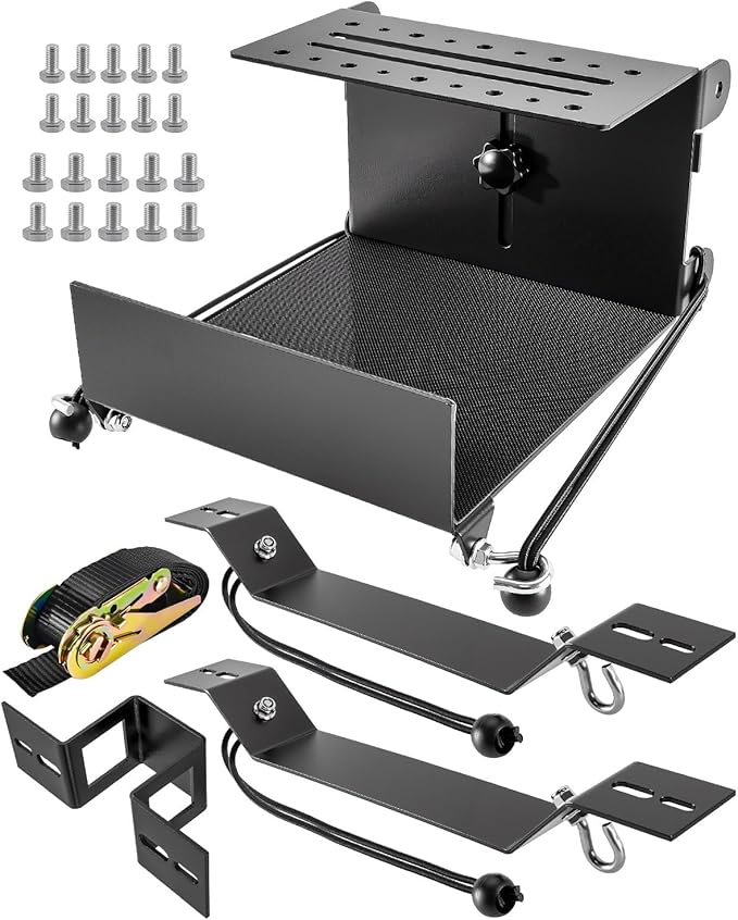 Van Interior Ladder Storage Holder, Adjustable Internal Ladder Rack Fit for Van Trailer Truck Roof, Quick Release Heavy Duty Ladder Bracket
