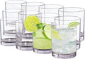 12 oz Drinking Glass Sets, Set of 12 Plastic Cups Unbreakable Drinkware Glasses Set Tumblers & Water Glasses Acrylic Clear Drinking Glasses, BPA-Free Beer Glasses for Home & Outdoors, Dishwasher Safe