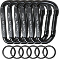 Carabiner Clip, 3" Iron Heavy Duty Carabiners 855lbs-11KN/2475lbs for Hammocks, Camping Accessories,Hiking,Keychains,Outdoors and Gym etc,D Shaped Spring Hook Small Carabiners for Dog Leash,Harness.