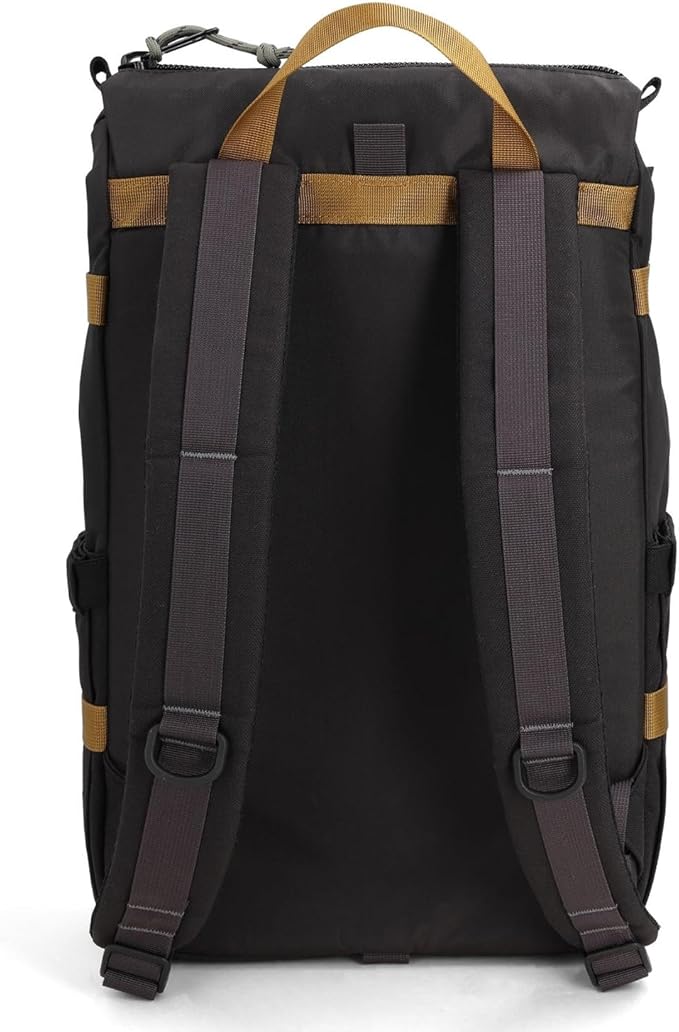 Topo Designs Rover Pack Classic - Daily Daypack for Commutes, Day Trips, Hikes, Iconic Denver Design, PFAS-Free, Fair Trade, BlueSign Backpack (Black/Neutral)