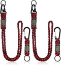 Frienda 2 Set Heavy Duty Paracord Lanyard Necklace Whistles Strap Braided 550 Keychain Lanyard for Outdoor Activities Camera